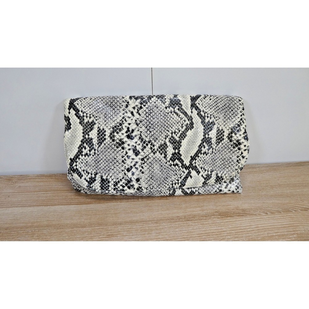 Street Level Hand Bag Clutch Python Print